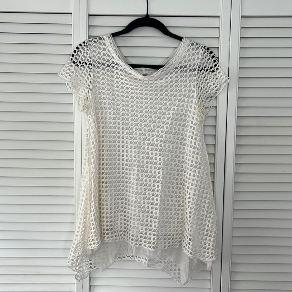 Pete Mesh Short-sleeve Blouse